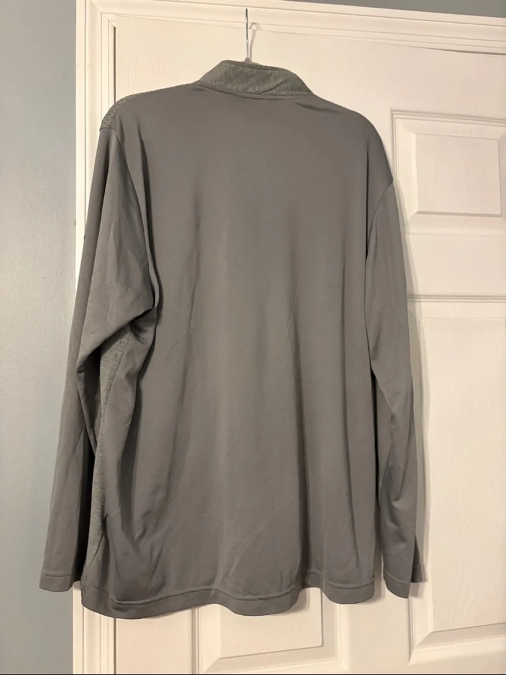 adidas Light Gray Zip-Front Pullover XXL - Picture 6 of 6